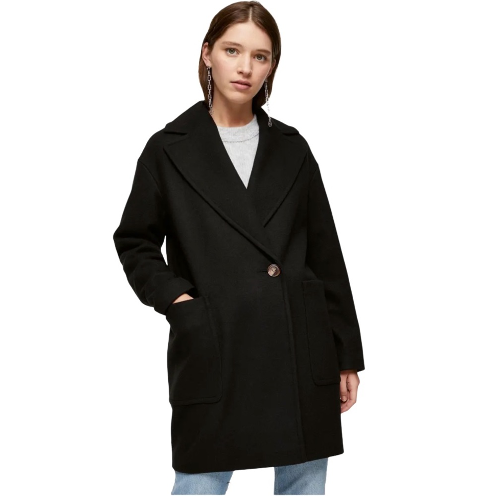 NWT Topshop | Carly Coat Black - Picture 5 of 5